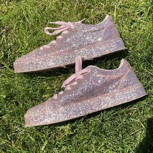 Aldo Pink Glitter Sneakers
